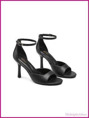 Women's Open Toe Ankle Strap Stiletto Heeled Sandals Peep Toe Dress Shoes